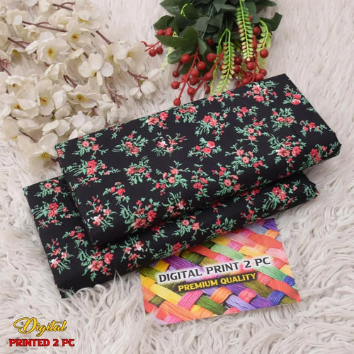 2 Pcs Women's Unstitched Printed Suit