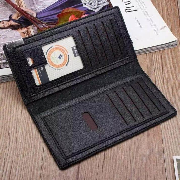 Men's Leather Wallet Black Brown Multicolor