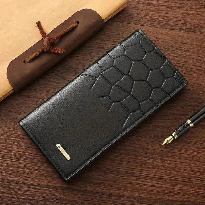Men's Leather Wallet (Half-Crocodile Design)
