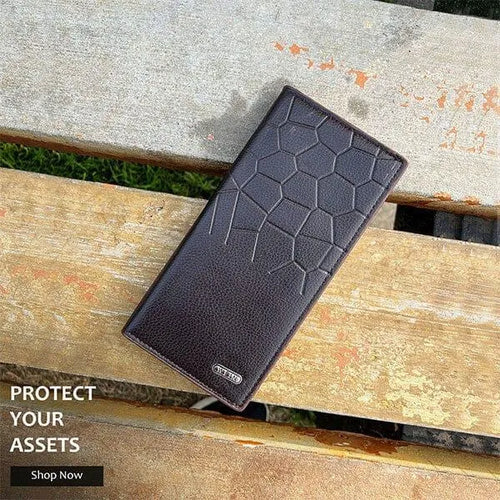Men's Leather Wallet (Half-Crocodile Design)