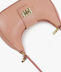 Girl's Pink PU Leather Moon Shoulder Bag